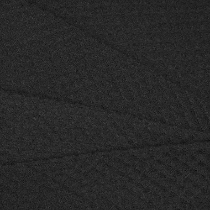 River Dream Black Fabric Shower Curtain Set, Cotton Blend, Waffle Weave, with Snap in Replacement Linerï¼Œ71 x 86 inches - Image 2